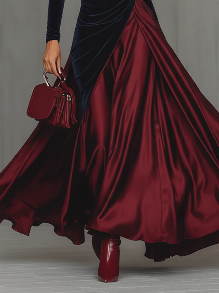 Lourdes | Vestido Largo Bicolor