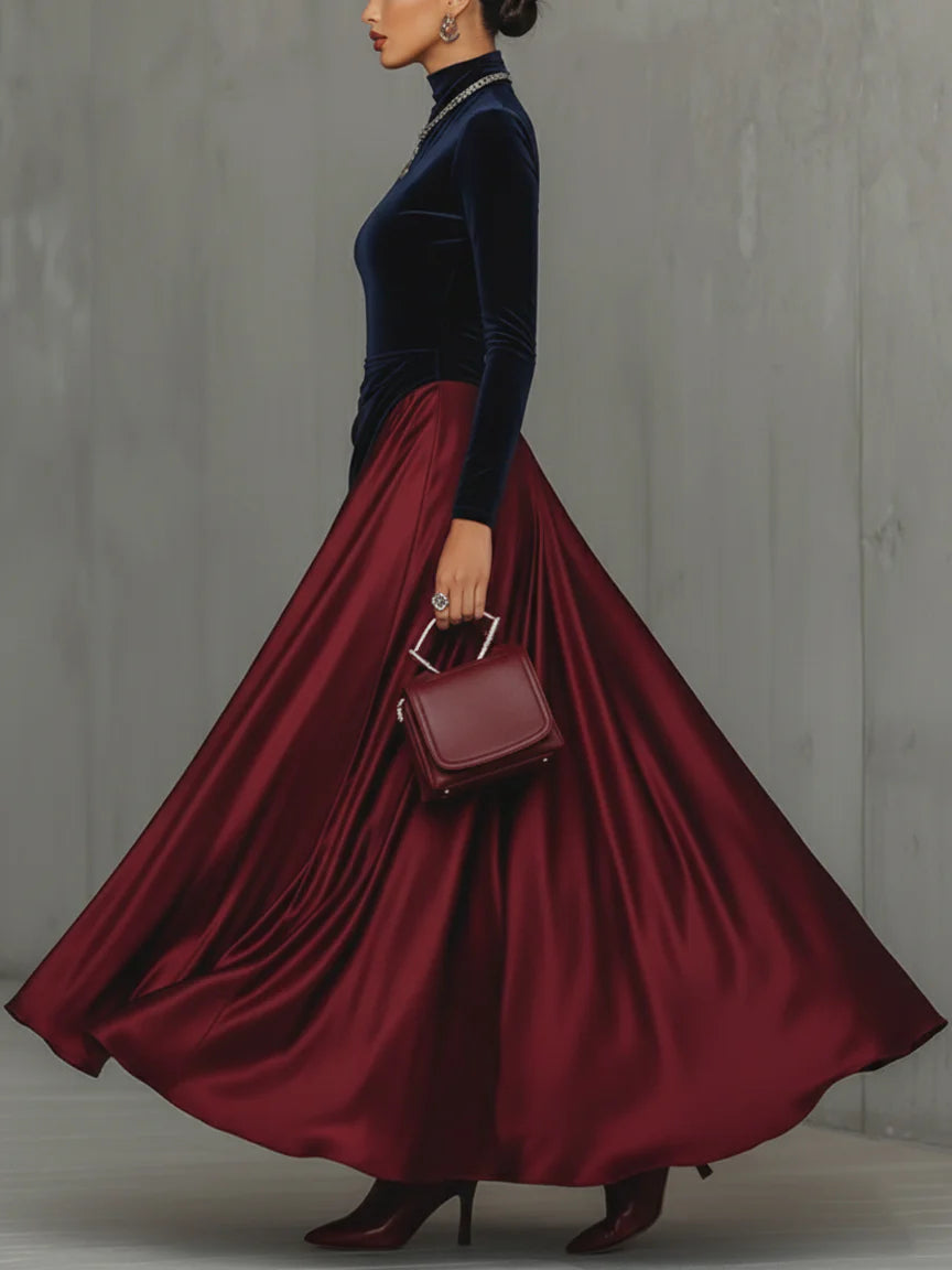 Lourdes | Vestido Largo Bicolor