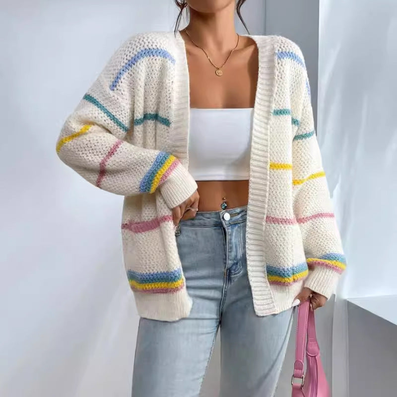 Nuria Teresa | Chaqueta de Punto Ancha de Manga Larga
