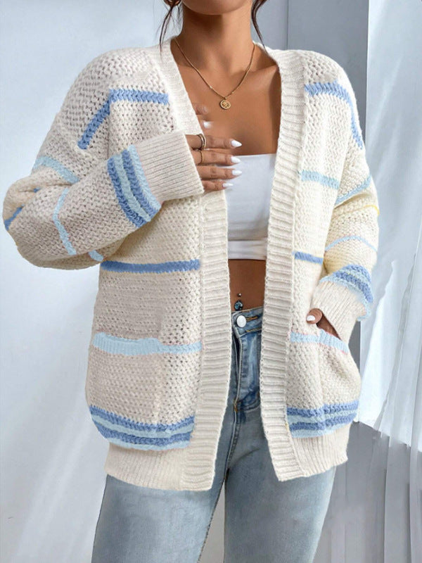 Nuria Teresa | Chaqueta de Punto Ancha de Manga Larga