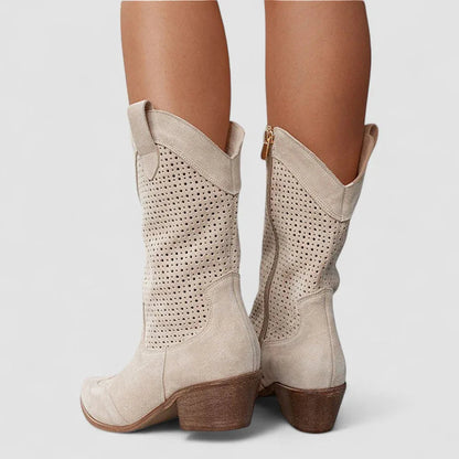 María Patricia | Botas Western de Ante Perforado