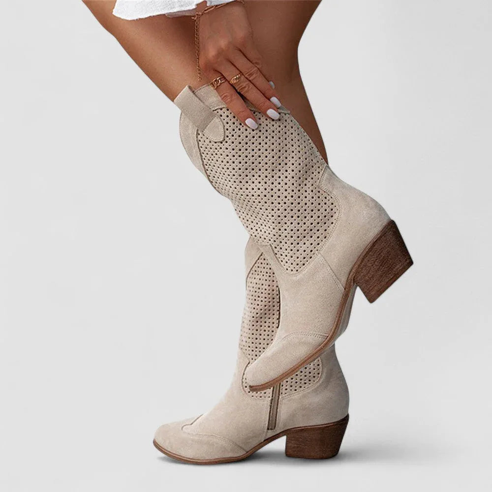 María Patricia | Botas Western de Ante Perforado