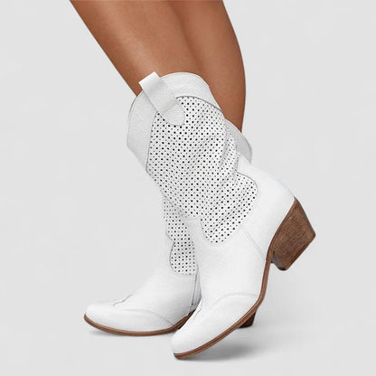 María Patricia | Botas Western de Ante Perforado