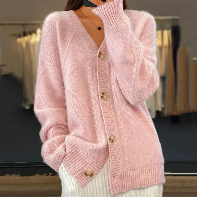 Elena | Chaqueta de Punto Suave con Botones