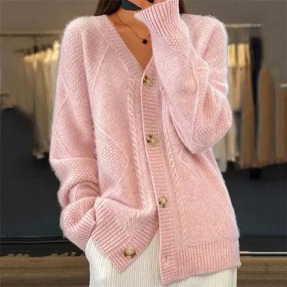 Elena | Chaqueta de Punto Suave con Botones