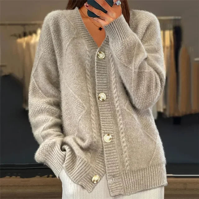 Elena | Chaqueta de Punto Suave con Botones