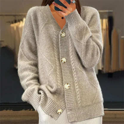 Elena | Chaqueta de Punto Suave con Botones