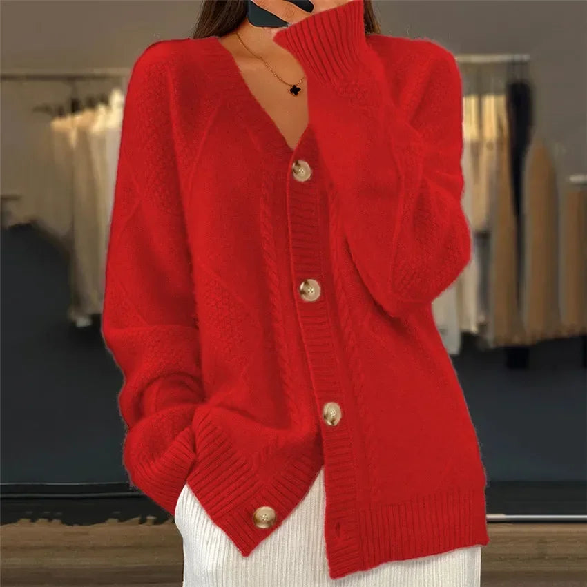 Elena | Chaqueta de Punto Suave con Botones