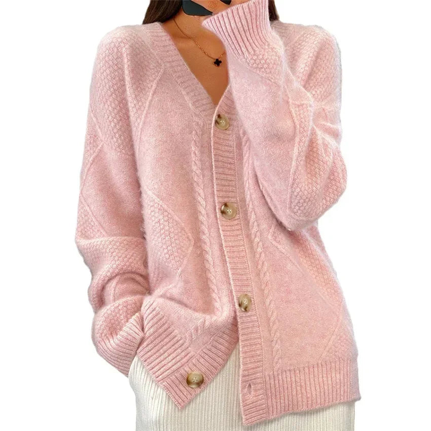 Elena | Chaqueta de Punto Suave con Botones