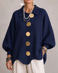 Yolanda María | Chaqueta de Punto Ancha con Botones