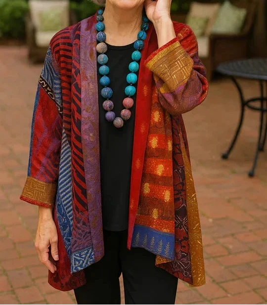 Sofía Cristina | Chaqueta de Punto Drapeada Elegante