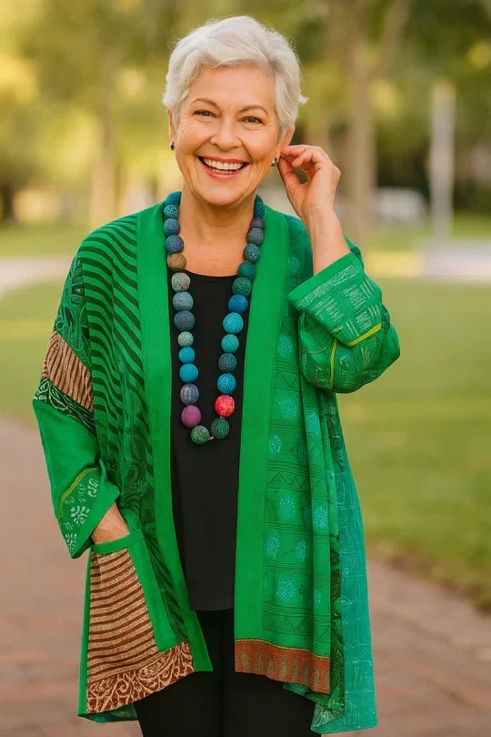 Sofía Cristina | Chaqueta de Punto Drapeada Elegante