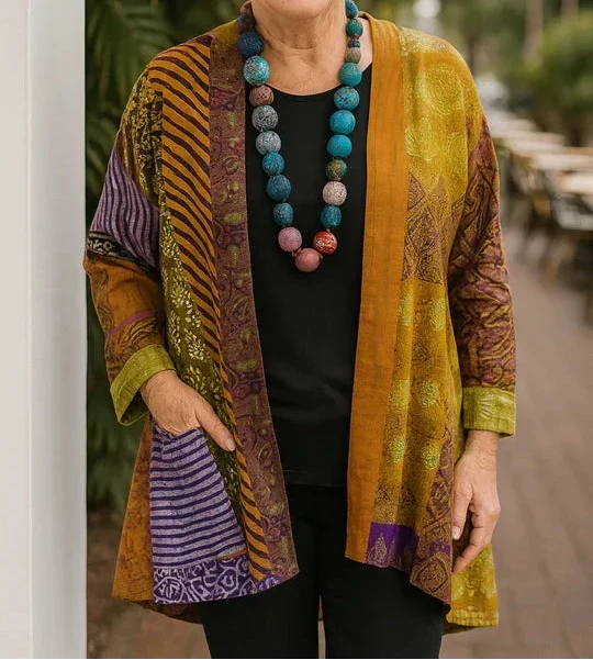 Sofía Cristina | Chaqueta de Punto Drapeada Elegante