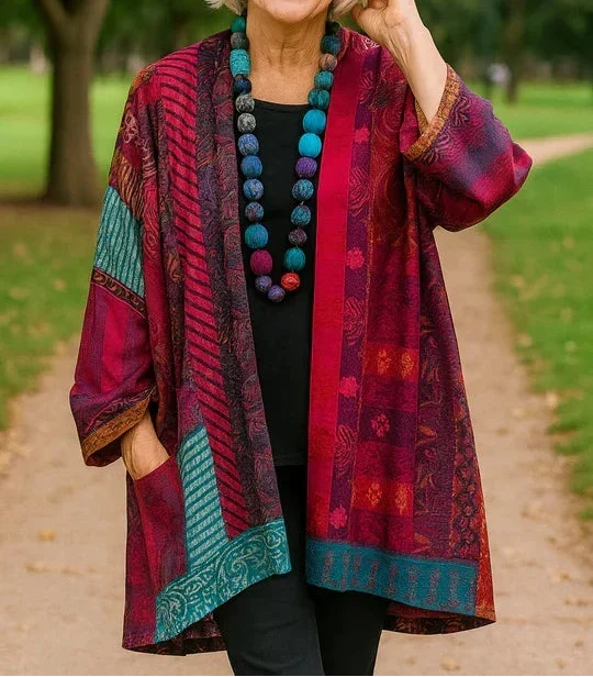 Sofía Cristina | Chaqueta de Punto Drapeada Elegante