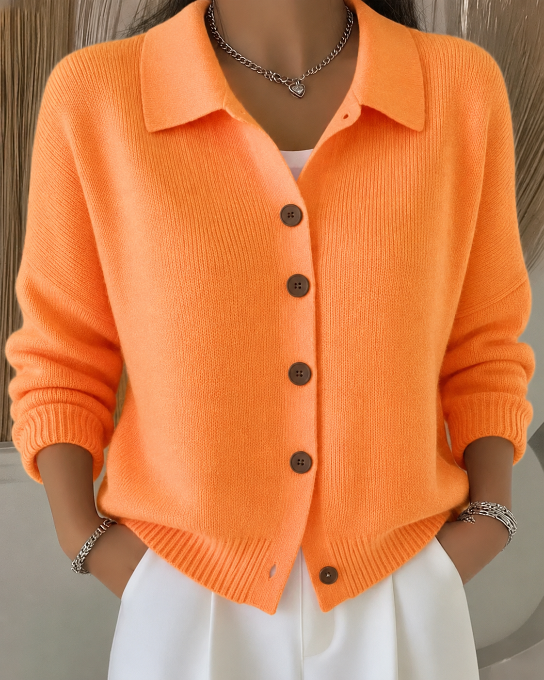 Rosario | Chaqueta de Punto con Cuello