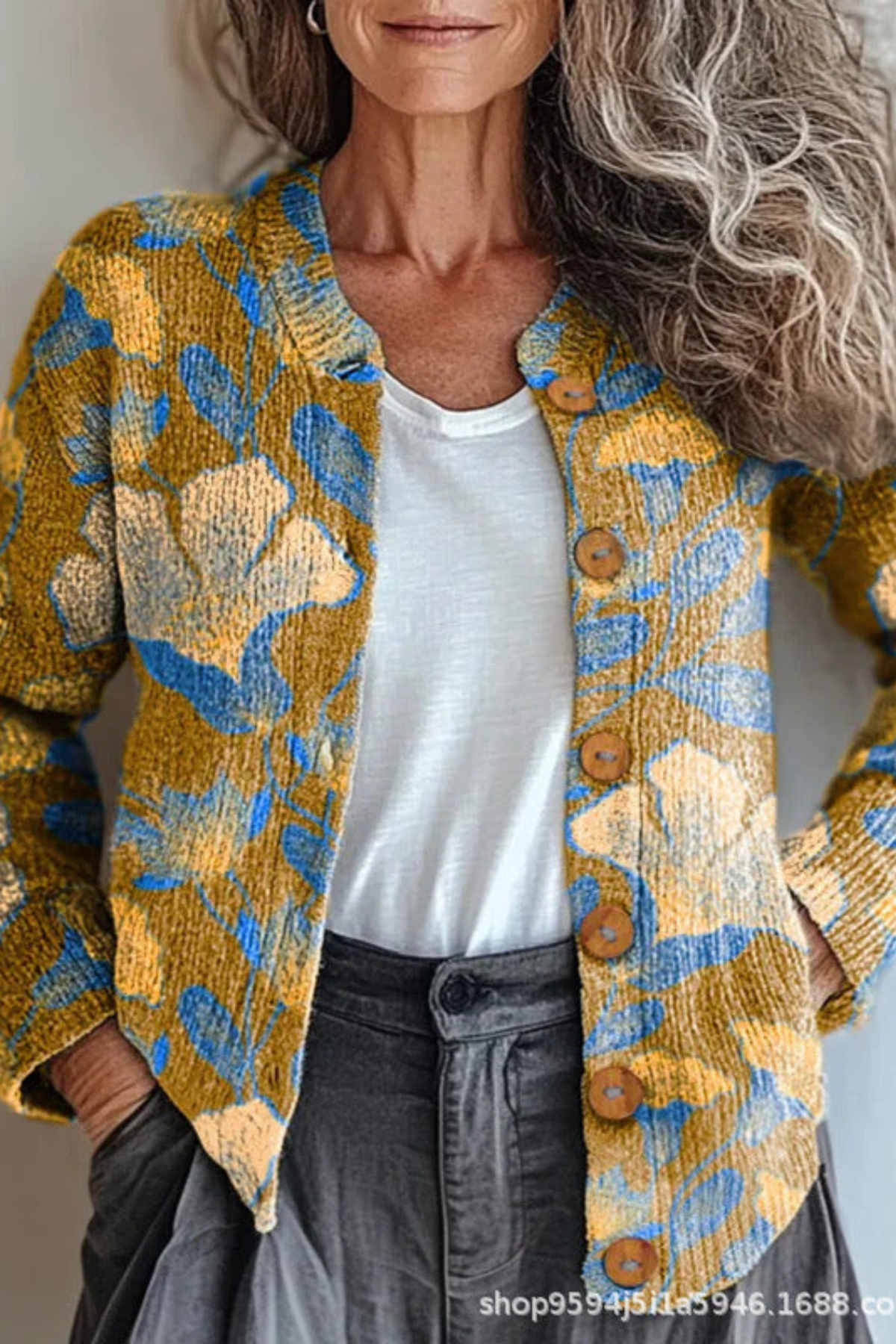 Sofía Isabel | Chaqueta de Punto Patchwork Floral