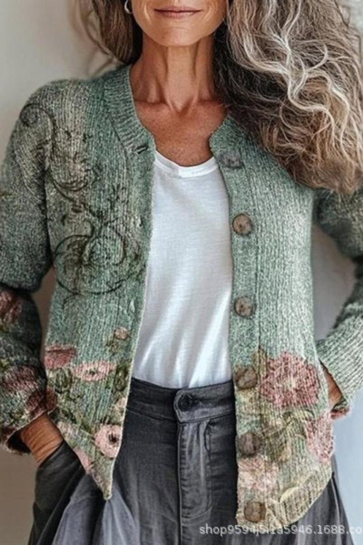 Sofía Isabel | Chaqueta de Punto Patchwork Floral