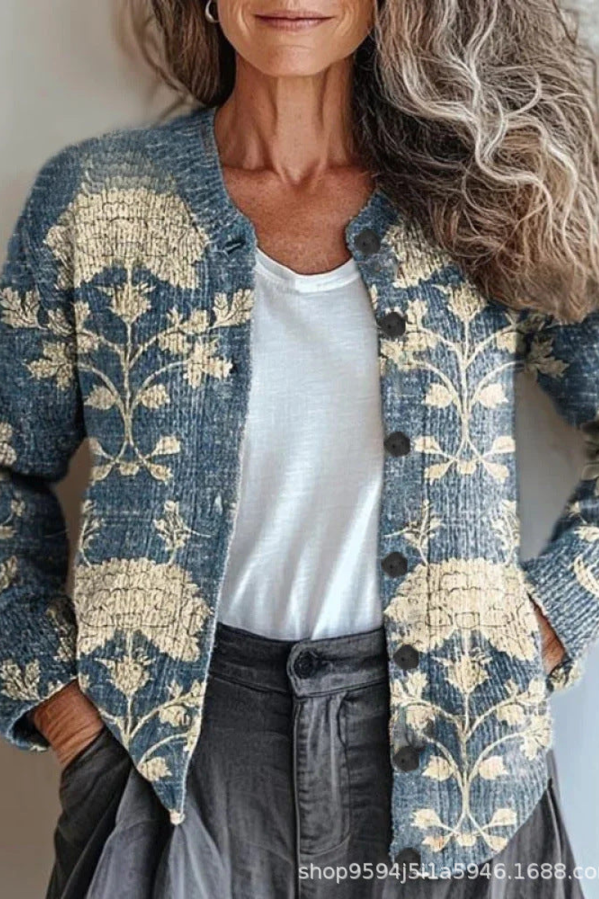 Sofía Isabel | Chaqueta de Punto Patchwork Floral