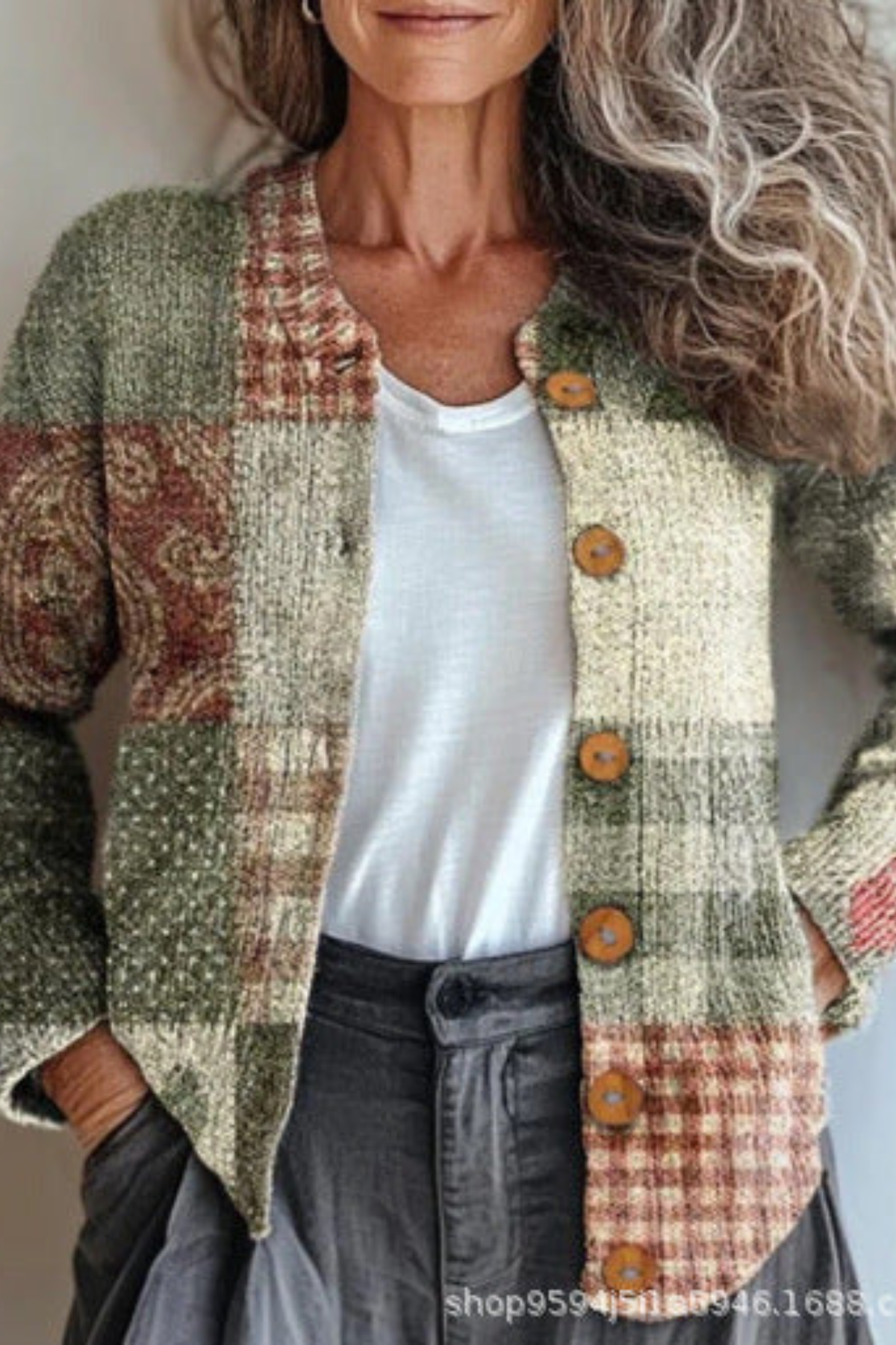 Sofía Isabel | Chaqueta de Punto Patchwork Floral