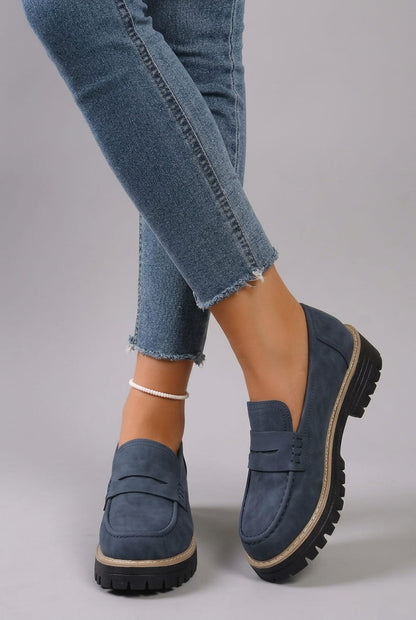 Agustina | Mocasines con Plataforma Estilo College