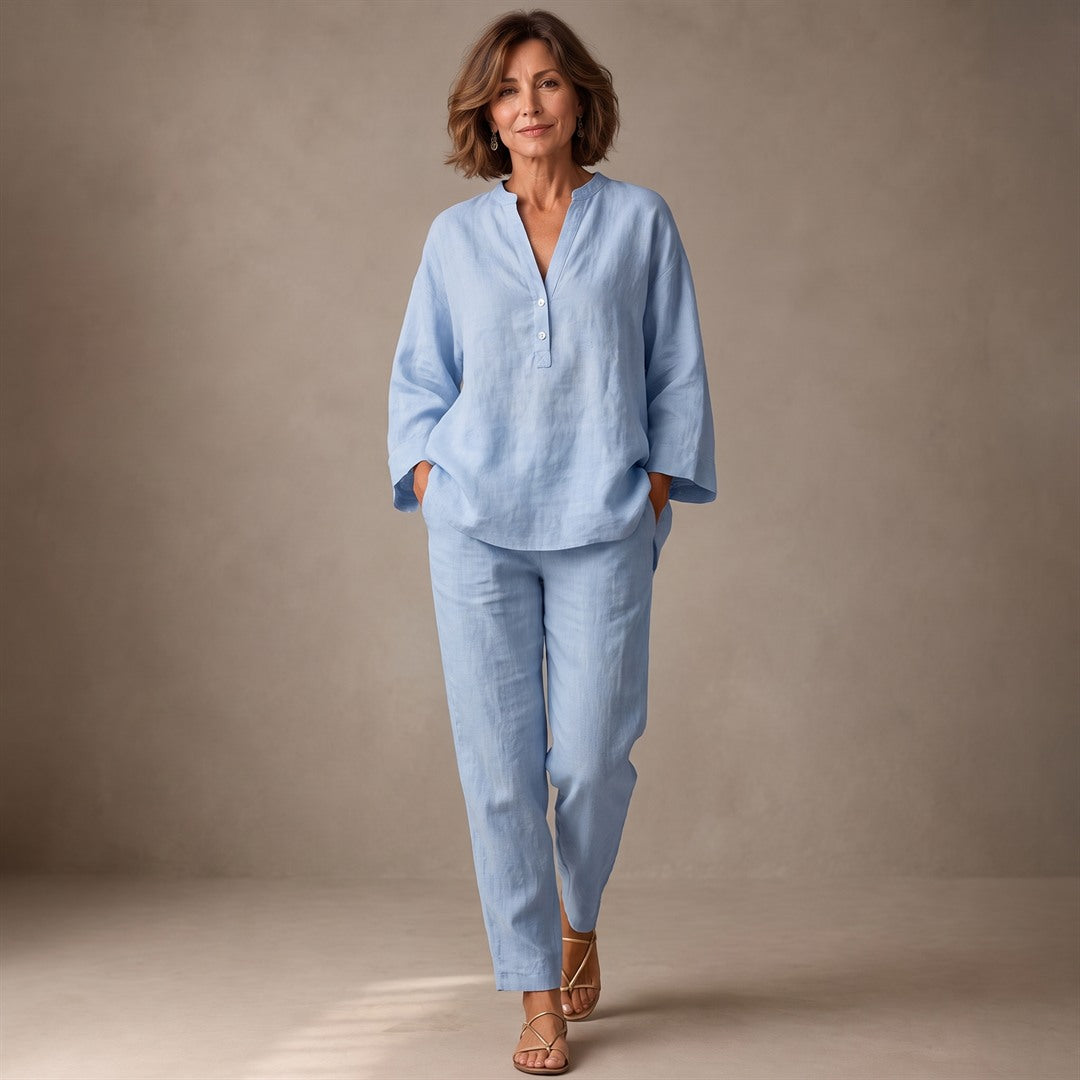 Lucinda | Conjunto Casual con Cuello en V