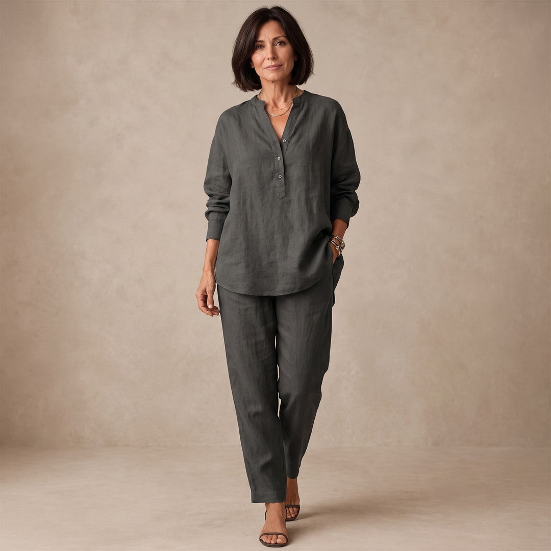 Lucinda | Conjunto Casual con Cuello en V