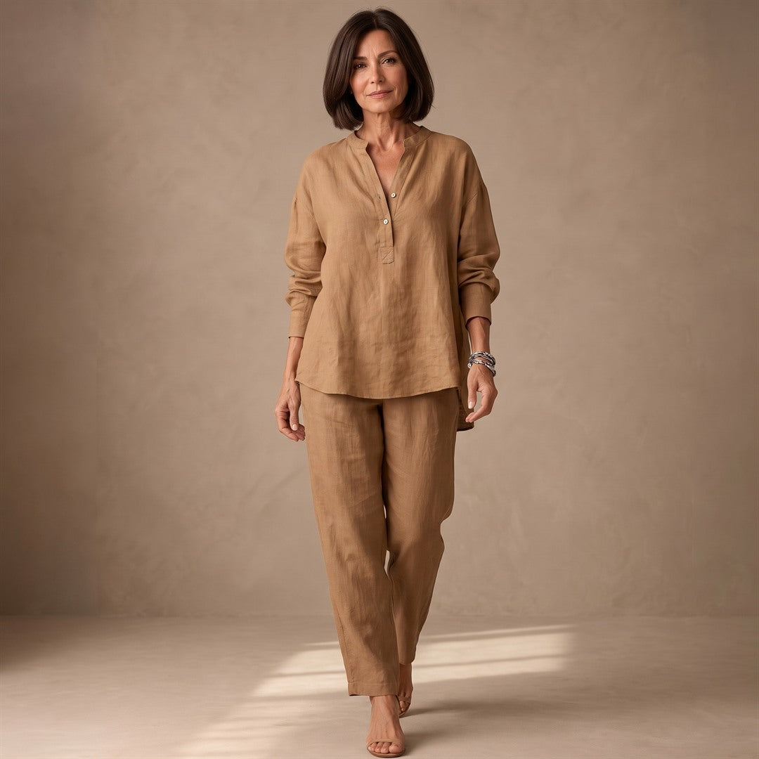 Lucinda | Conjunto Casual con Cuello en V