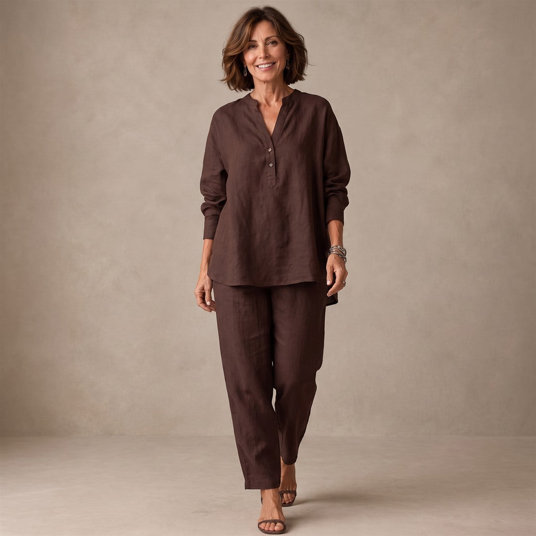 Lucinda | Conjunto Casual con Cuello en V