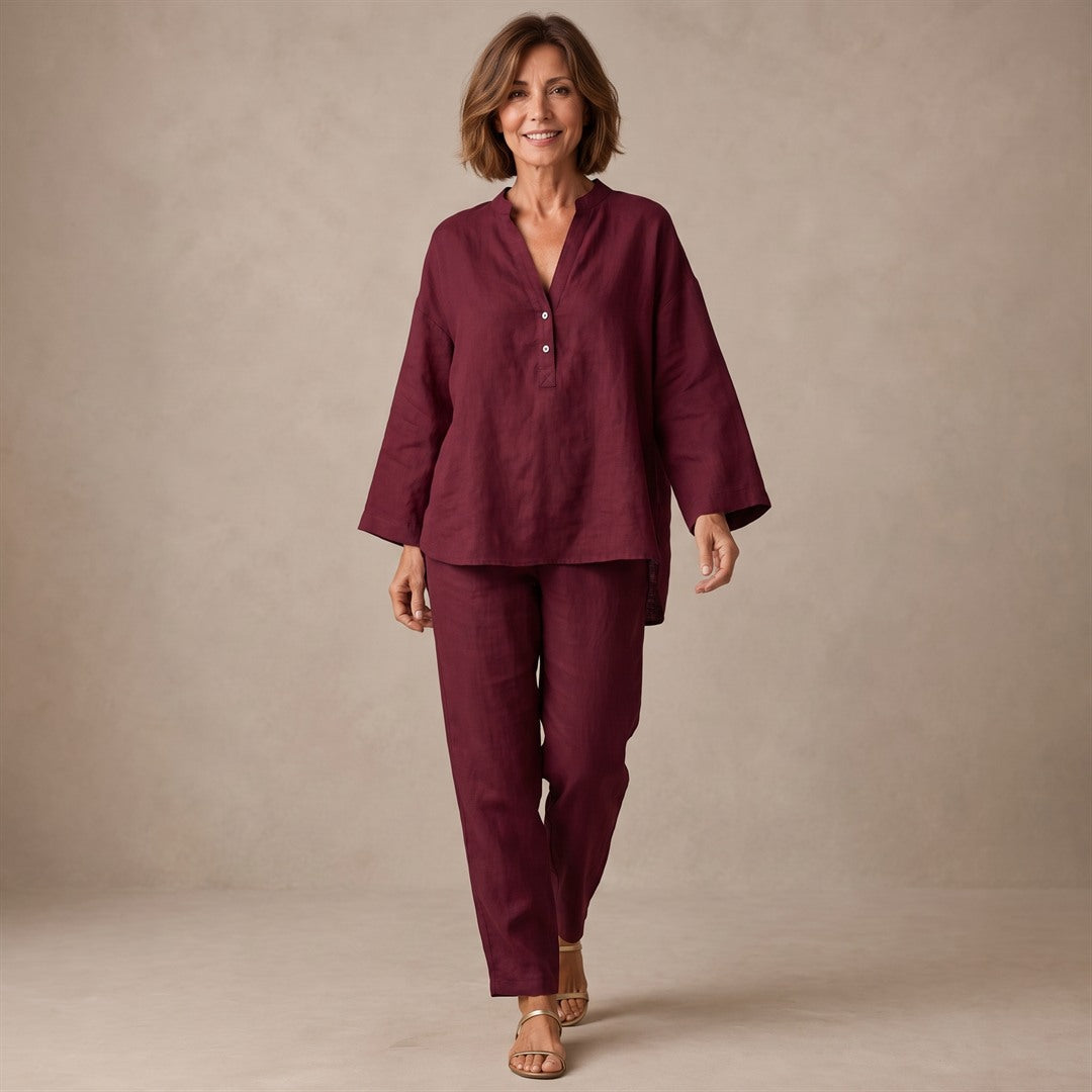 Lucinda | Conjunto Casual con Cuello en V