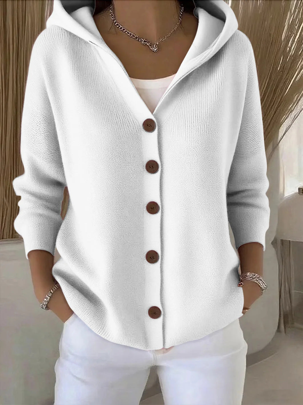 Nuria | Chaqueta de Punto con Capucha