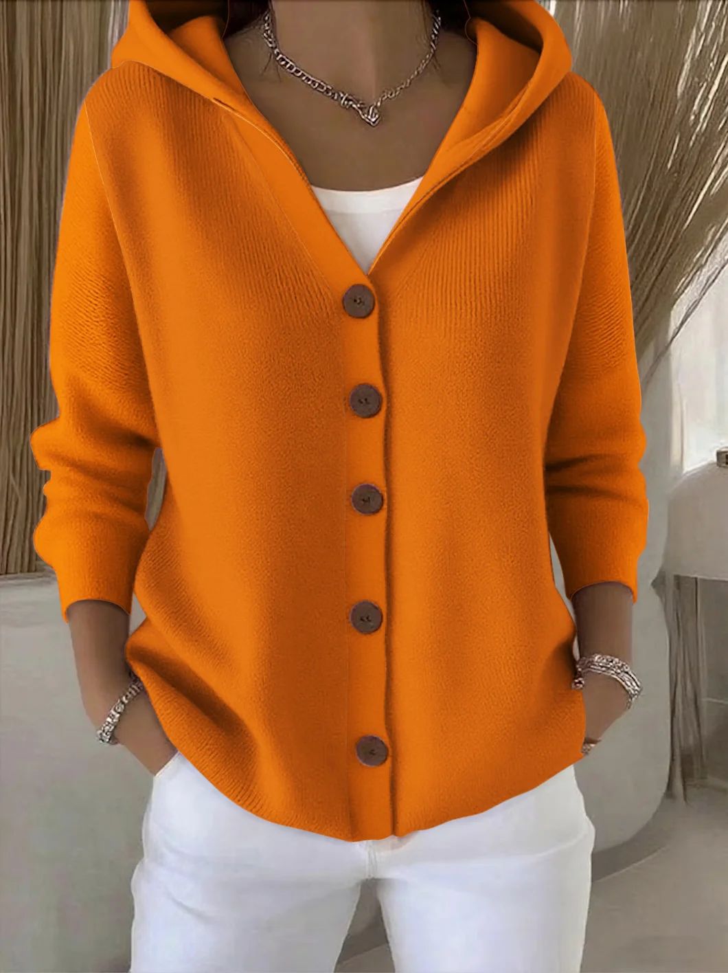 Nuria | Chaqueta de Punto con Capucha