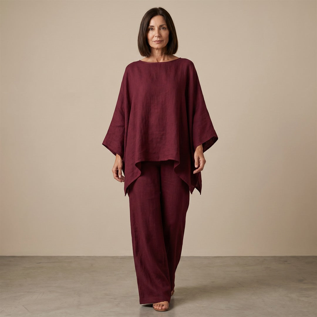 Renata | Conjunto de Manga Larga y Pantalón Ancho