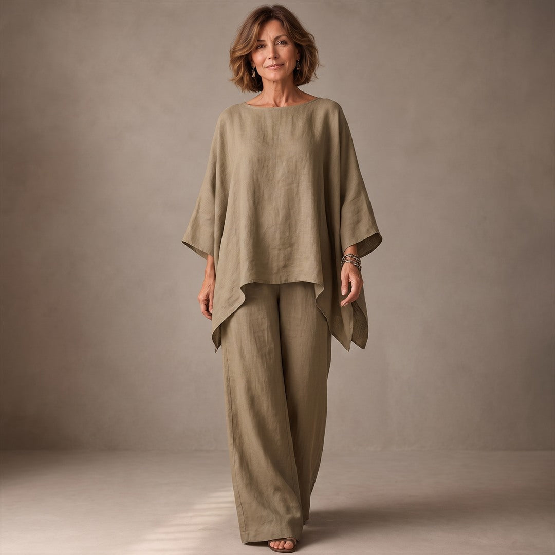Renata | Conjunto de Manga Larga y Pantalón Ancho