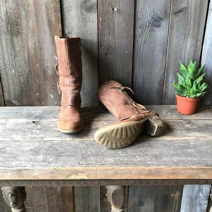 María Raquel | Botas de Piel de Caña Media