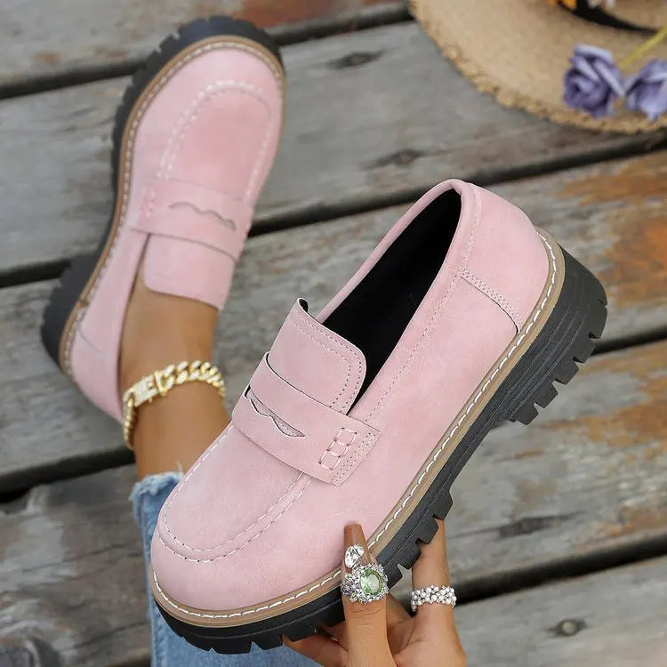 Agustina | Mocasines con Plataforma Estilo College