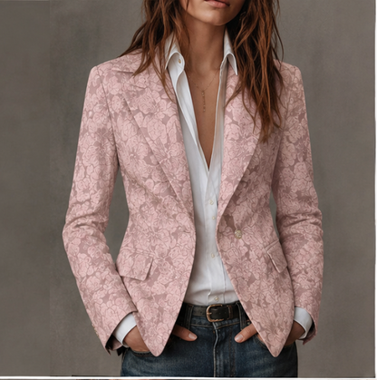 Gloria | Americana Jacquard de Cachemir Entallada