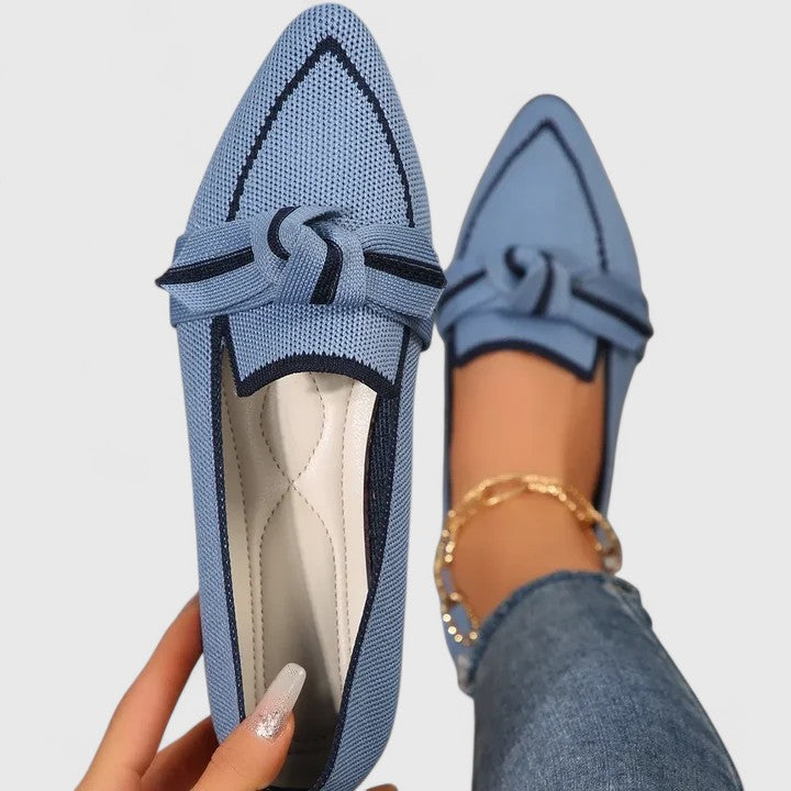 Milagros | Mocasines Planos Cómodos con Lazo Trenzado