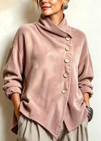 Carmela | El Jersey de Pana con Botones en Rosa Empolvado