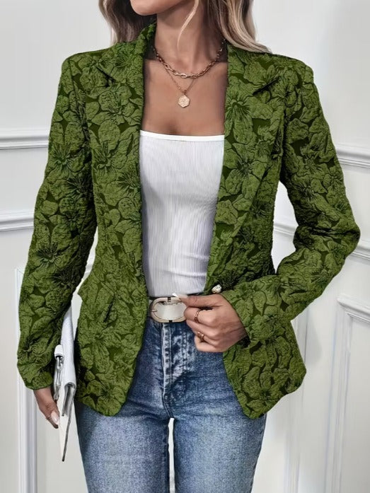Isaura | Blazer Entallado de Jacquard Paisley