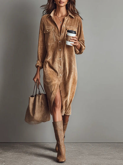 Puri | Vestido Midi de Pana