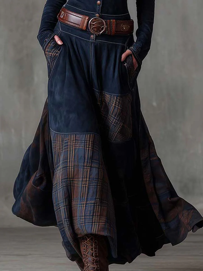 Amparo | Vestido Maxi de Ante con Cinturón