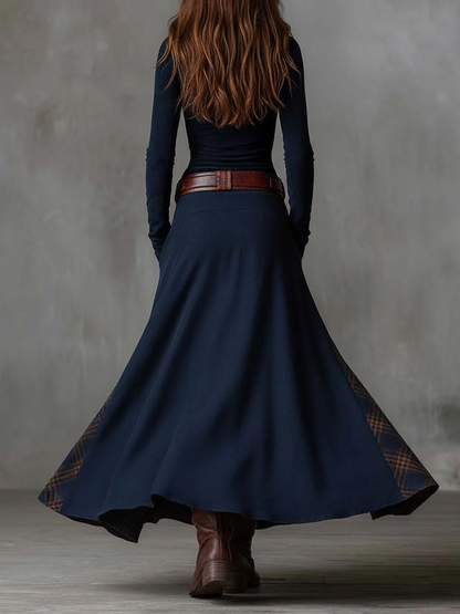 Amparo | Vestido Maxi de Ante con Cinturón