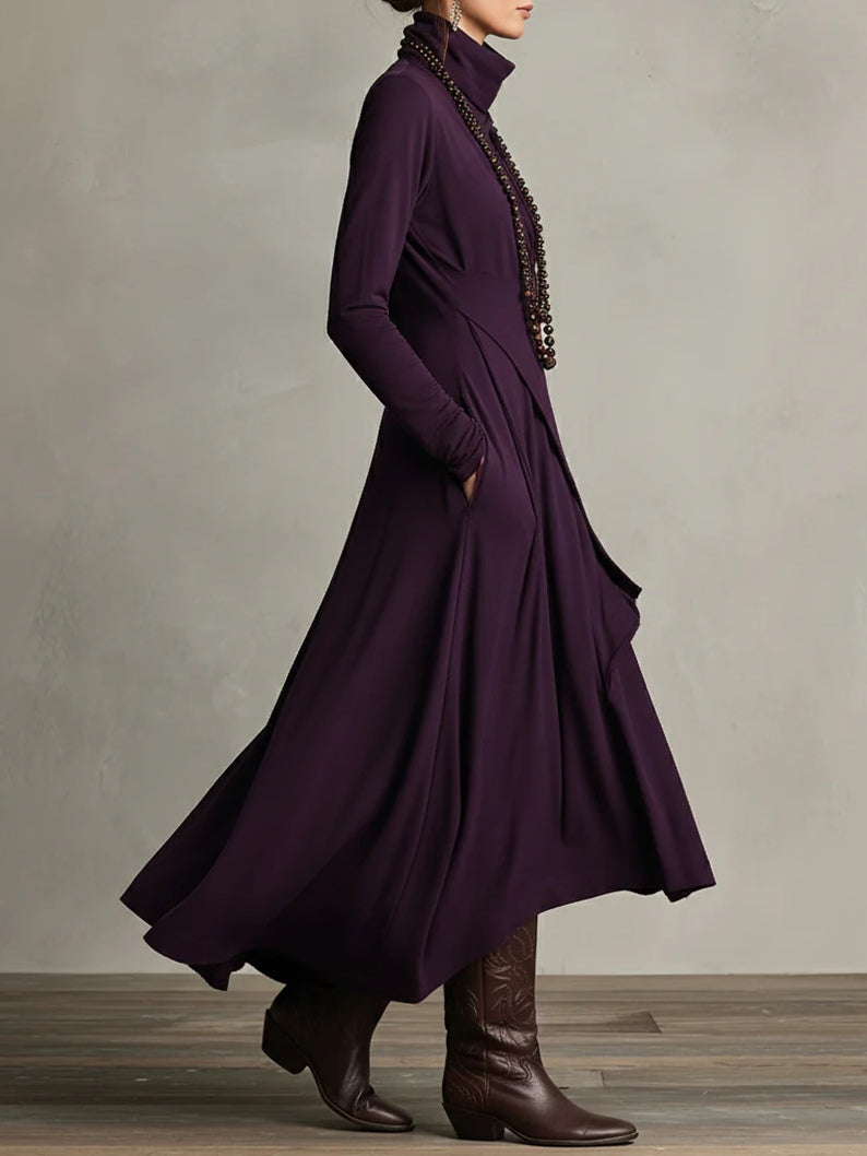 Montse | Vestido Vintage Asimétrico de Cuello Alto