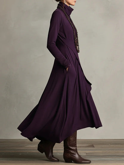 Montse | Vestido Vintage Asimétrico de Cuello Alto