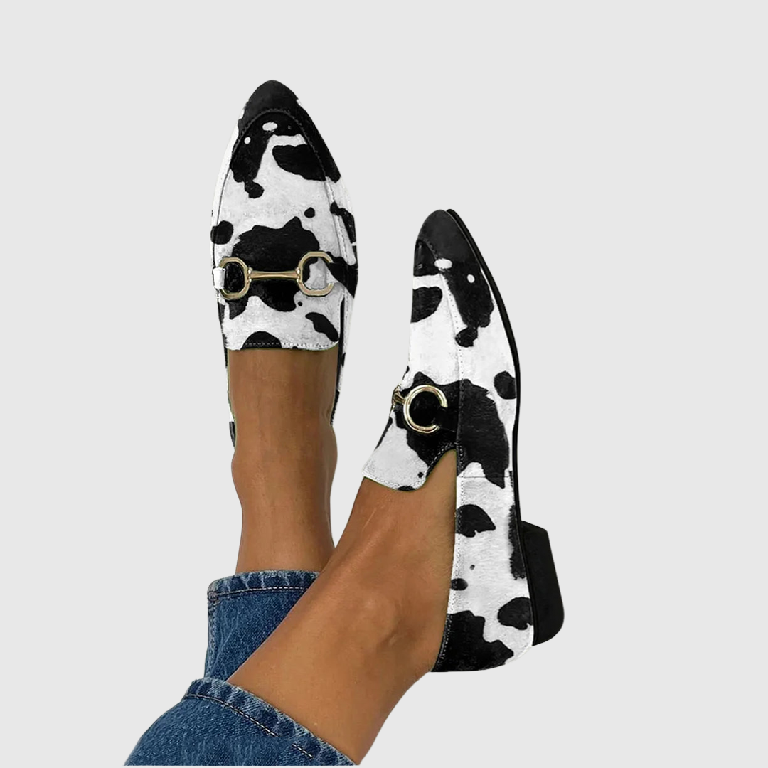 María del Rosario | Mocasines Estampados con Detalle de Hebilla