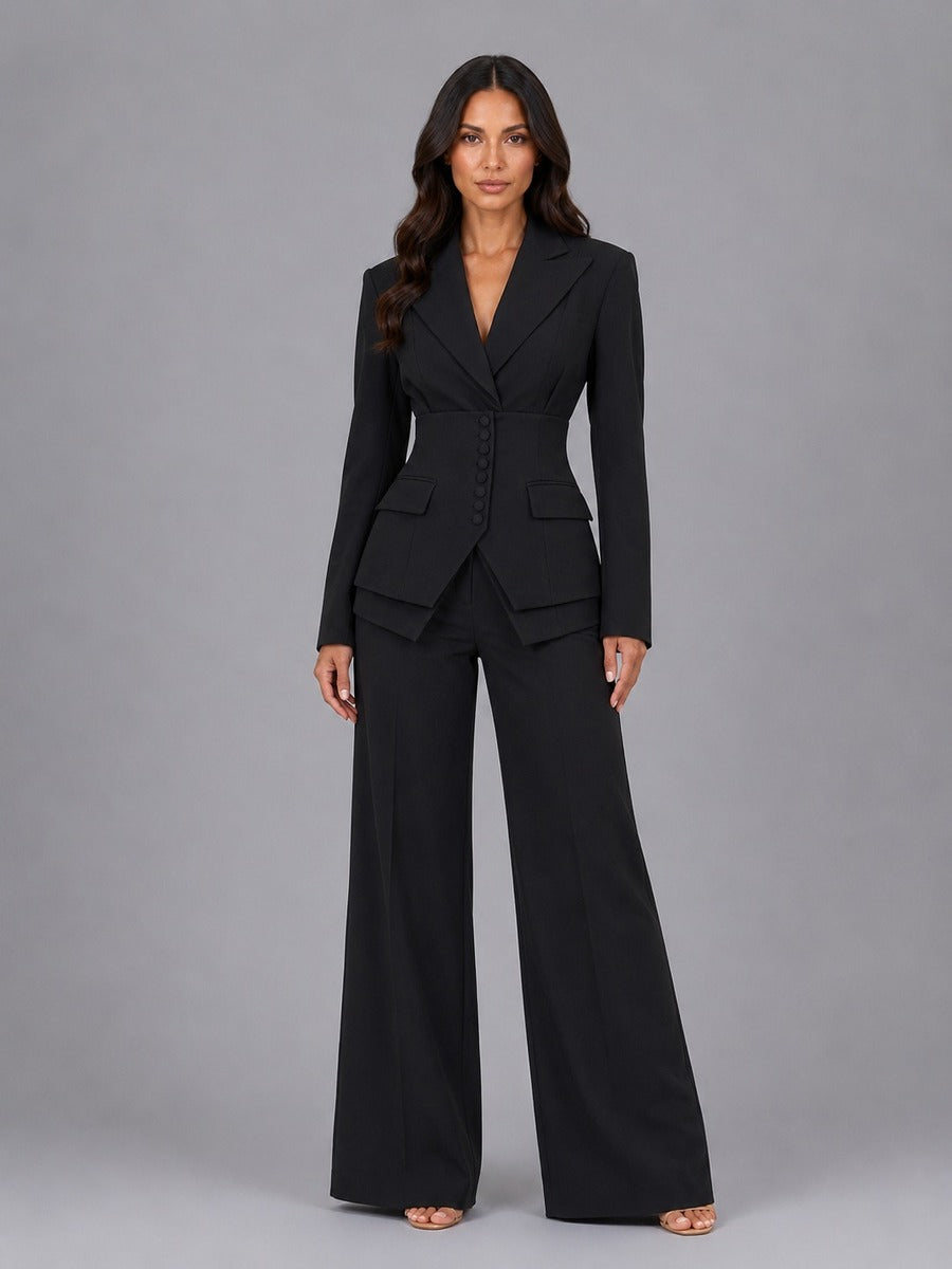 Mari Trini | Americana y Pantalón Palazzo