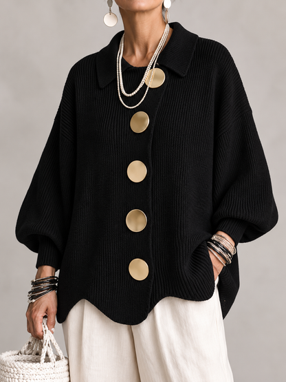 Adelaida | Chaqueta de Punto Oversize con Cuello