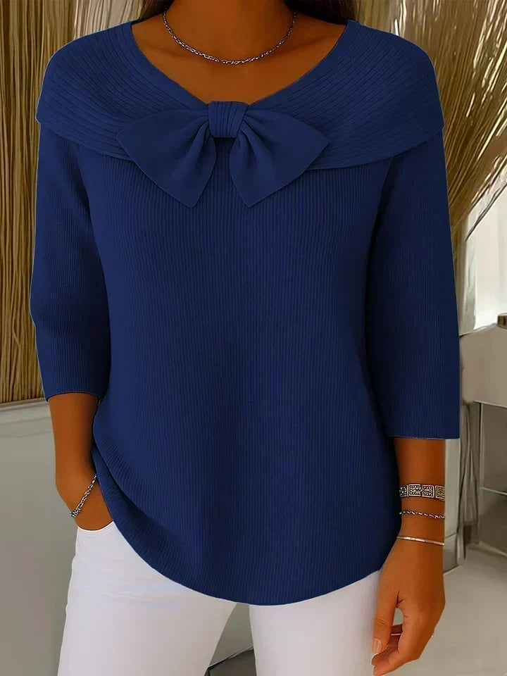 Ángeles | Jersey con Lazo y Cuello Redondo