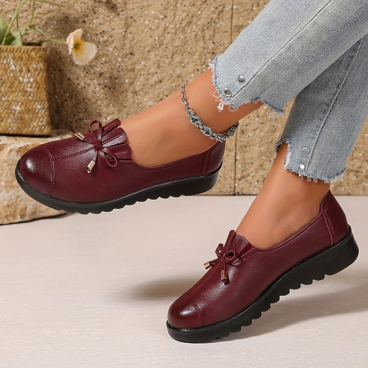 María Amparo | Mocasines Ortopédicos con Lazo