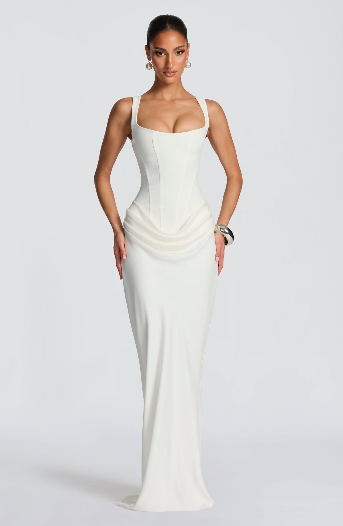 Mariví | Vestido Maxi con Escote Cuadrado